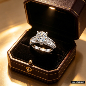 <b>Custom</b> Silver|10K|14K|18K Solid Gold 1.50 Carat Round Lab Grown Diamond Wedding <b>Ring</b> VVS-VS Quality Brilliant Cut <b>Ring</b> - Product Image 2