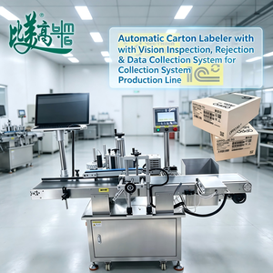 Machine d'étiquetage automatique de cartons avec système intégré d'inspection par vision et de collecte de données de rejet - Product Image 1