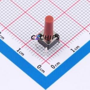 TC-1102-A-T-R Tactile Switch Through hole Component (THT)-4P,6x6mm Switch Single Pole Single Throw Round Button 1N Through Hole - Product Image 1