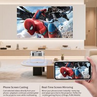 Nouveau projecteur LED portable sans fil Y8S 2025, 1600 lumens, 1080P, pour la maison, la chambre, la projection murale, micro Android, entreprise/éducation
