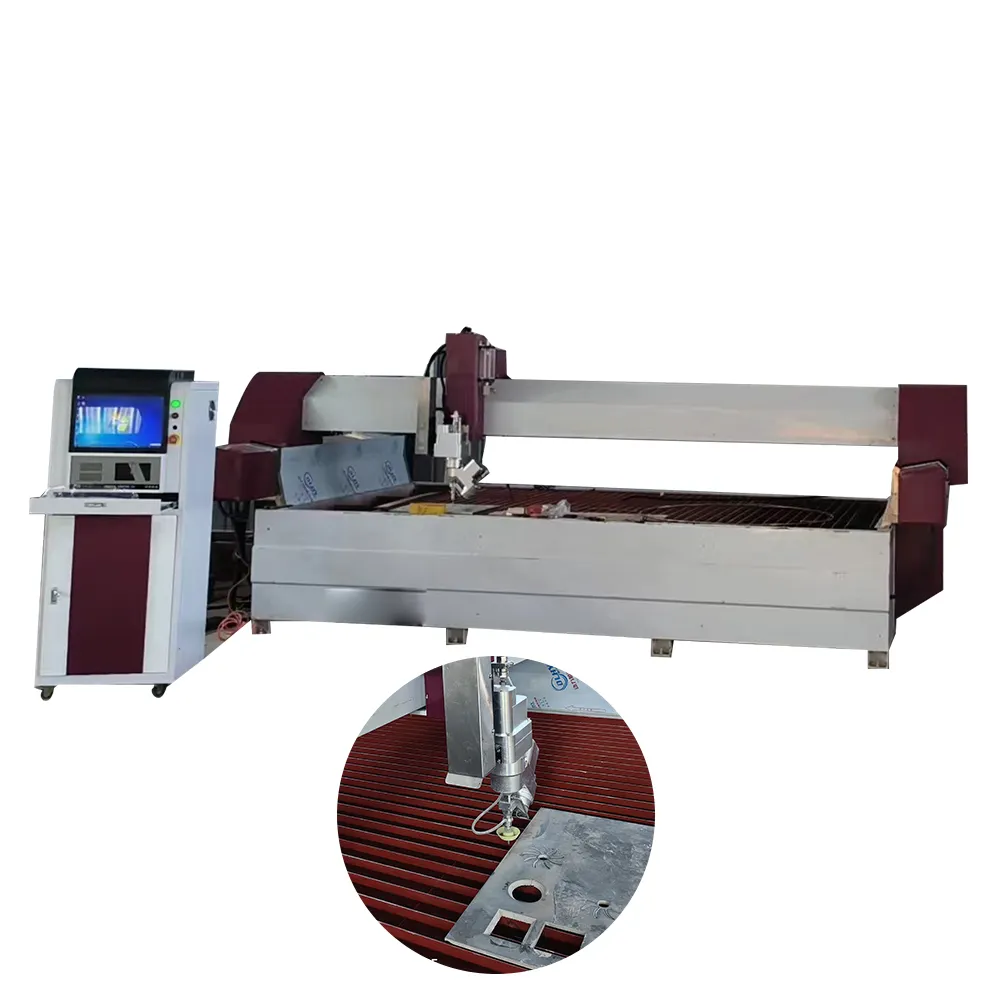 Ultra high pressure water jet cutting machine with cold cutting method can cut a thickness of up to 150mm Water jet manufacturer