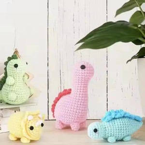 Accessoires de crochet, kit de crochet, jouets animaux dinosaures, kits d'artisanat de crochet DIY, tricot à la main avec tutoriel vidéo en anglais - Product Image 6