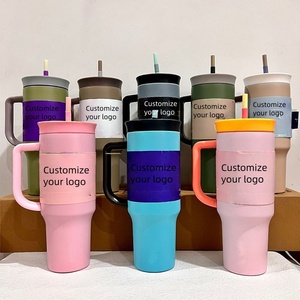 Tasse de voyage en acier inoxydable avec poignée de 40oz personnalisée Tumbler Isolato Vaso Aislado Gobelet <span class=keywords><strong>Isotherme</strong></span> Vacuum Cap Owa Back School - Product Image 2