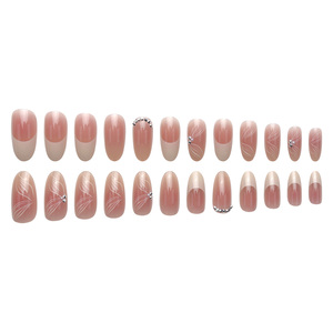 24 Uds. <span class=keywords><strong>Uñas</strong></span> francesas <span class=keywords><strong>acrílicas</strong></span> ABS <span class=keywords><strong>de</strong></span> alta calidad hermoso diseño mariposa diamantes <span class=keywords><strong>de</strong></span> imitación reutilizables <span class=keywords><strong>uñas</strong></span> artificiales directo <span class=keywords><strong>de</strong></span> fábrica - Product Image 3