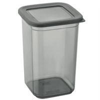 Ensemble de contenants de rangement modernes en plastique PP carré de 1,3 L, écologiques, pour l'organisation de la cuisine et du garde-manger, empilables, pour le stockage des aliments