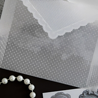 Ensemble d'enveloppes transparentes OEM, style dentelle en papier, pour lettres, papeterie pour cadeaux et notes, vente en gros