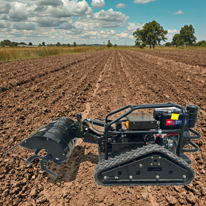 Nuovo Motozappa Cingolato Diesel 2026 con Telecomando, Micro Motozappa per Zappatura, Scavo, Dissodamento, Coltivatore e Riempitrice - Product Image 1