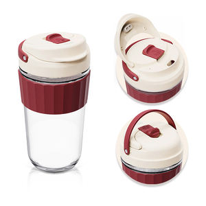 الشركة المصنعة للبيع بالجملة في الهواء الطلق المحمولة صديقة للبيئة واضحة البورسليكات الزجاج أكواب القهوة الجاهزة كوب ماء مع مقبض - Product Image 5