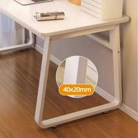 Bureau d'ordinateur simple pour la maison et la chambre, robuste, résistant au déformage, en MDF, surface en panneau artificiel, aucun assemblage requis