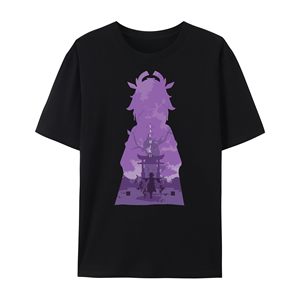 Genshin Impact T-shirt unisexe Shadow Art T-Shirt Design Short Sleeve Cotton T-Shirts Casual - Product Image 2