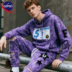 Qzfso ชุดวอร์มแนวสตรีทแวร์สำหรับผู้ชายชุดวอร์มปักลายตามสั่งชุดวอร์มซักกรด - Product Image 1