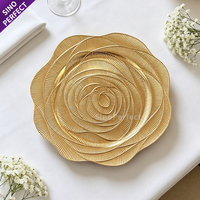 Assiettes de présentation en plastique blanc pour dîner d'hôtel, décoration de table de fête, service de vaisselle pour mariage