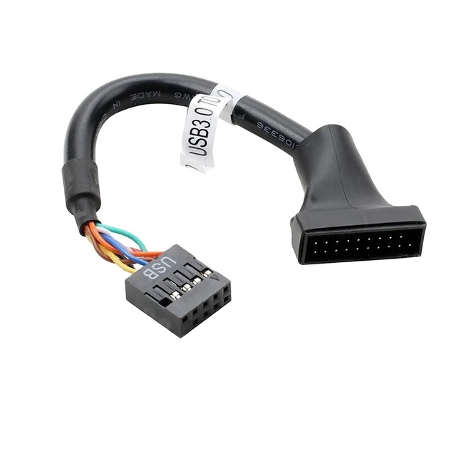 New Portable 19/20 Pin USB 3.0 Female to 9 Pin USB 2.0 Male Motherboard Header Adapter Cord