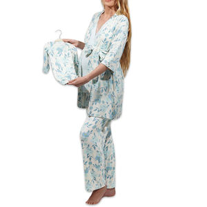 Pijamas de maternidad de bambú orgánico y ropa de bebé Conjunto de pantalón PJ de maternidad y lactancia para <span class=keywords><strong>mamá</strong></span> y bebé Ropa de maternidad personalizada - Product Image 4