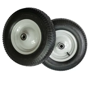 Roues <span class=keywords><strong>de</strong></span> <span class=keywords><strong>brouette</strong></span> neuves en polyuréthane avec jante en acier certifiées BCSI Hanak 16 pouces 4.80/4.50-8 <span class=keywords><strong>Valve</strong></span> TR13 - Product Image 2