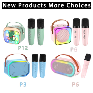 Y1 Mini All-<span class=keywords><strong>In</strong></span>-<span class=keywords><strong>One</strong></span> Karaoke <span class=keywords><strong>Speaker</strong></span> Met Draadloze Rgb Licht Microfoon Tf Kaart 2 Microfoons Voor Bluetooth Systeem - Product Image 4