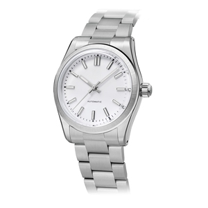 Montres pour hommes avec boîtier et bracelet en acier inoxydable massif de qualité médicale 316L, logo personnalisé, 36 mm, luxe, mouvement automatique Miyota 9015 - Product Image 2