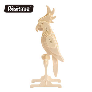 Robotime Gỗ Thủ Công Mỹ Nghệ Tự Làm Lắp Ráp Thông Minh Trẻ Em Đồ Chơi 3D Bằng Gỗ <span class=keywords><strong>Parrot</strong></span> Câu Đố - Product Image 1