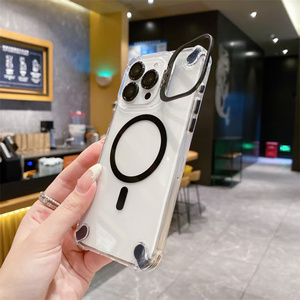 Funda Magnética Transparente con Soporte para Lente y Protección en las Cuatro Esquinas, Antigolpes, para Apple <span class=keywords><strong>iPhone</strong></span> 17 Pro Max 16 - Product Image 6