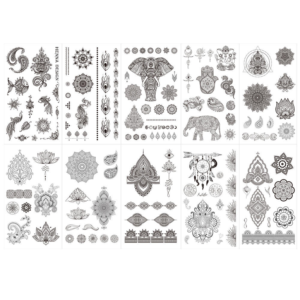 Autocollants de tatouage de série de Tt-mandala