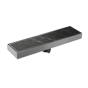 Drain <span class=keywords><strong>de</strong></span> douche linéaire moderne 30x8cm, finition gris brossé, acier inoxydable 304, insert <span class=keywords><strong>de</strong></span> carrelage, drain <span class=keywords><strong>de</strong></span> sol dissimulé <span class=keywords><strong>pour</strong></span> salle <span class=keywords><strong>de</strong></span> bain - Product Image 2