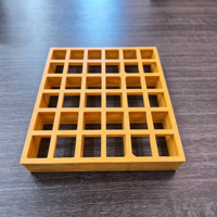 Grille moulée en fibre de verre 25 mm, panneaux de passerelle antidérapants en PRV, légers pour piétons