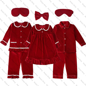 Ensemble de pyjamas pour enfants RTS blanc <span class=keywords><strong>velours</strong></span> dentelle pyjamas pour bébés filles pyjamas d'hiver pour enfants ensembles de pyjamas de luxe pour enfants - Product Image 5