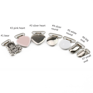 35mm Oval <span class=keywords><strong>de</strong></span> acero inoxidable <span class=keywords><strong>de</strong></span> <span class=keywords><strong>plata</strong></span> Suspender Clip bebé Metal Clip chupete - Product Image 1