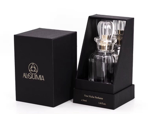 Specchio di lusso Parfum <span class=keywords><strong>Lataffa</strong></span> scatola da imballaggio in cartone nero rigido per personalizzare confezione bottiglia di profumo con scatola - Product Image 2