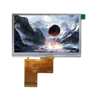 FRIDA Modul Layar LCD IPS Resolusi Tinggi 4.3 Inci 480*272 Biasanya Hitam Panel Sentuh Kapasitif TFT RGB24BIT