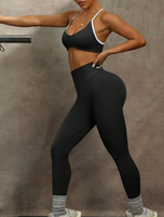 Ensembles de Leggings Personnalisés pour Femmes, Col en V, Effet Push-Up, Tenues de Sport et Yoga pour Pilates, Vêtements de Gym pour Femmes – Vente en Gros