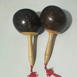 Maracas de Cáscara de Coco, Par de 24 cm, Tamaño Grande, Martillo de Arena, Instrumento Musical Rítmico, Accesorio para Festivales de Música y KTV - Product Image 4