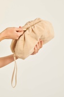 Voyage doux mignon moelleux beauté maquillage pochette femmes Mini trousse de maquillage dames Beige serviette éponge cosmétique pochette