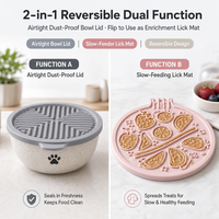 Tapis de léchage en silicone pour animaux de compagnie, gamelle anti-étouffement pour chiens et chats, plaque de léchage à alimentation lente, plateau d'alimentation anti-anxiété avec trou de suspension