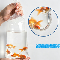 Sac de transport pour poissons vivants d'aquarium, transparent, de qualité alimentaire, à fond carré, pour le stockage d'eau et le transport d'oxygène