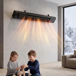 Calentador Eléctrico de Pared para Exteriores, Panel de Aluminio con Calefacción por Infrarrojos Lejanos, 1500W 1800W 3200W 220-240V IP65 - Product Image 1