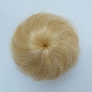 Chignon populaire en cheveux humains indiens 100% naturels, longs et bouclés, avec élastique, style de cheveux longs et naturels à la mode - Product Image 2