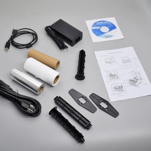 Trắng 110 Mét 32 bit máy in chuyển nhiệt mã QR mã vạch Ribbon Label Reader máy in - Product Image 6