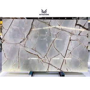 Quartzite naturel exotique de qualité supérieure, impression bleue Rome, poli, imperméable, grande dalle de pierre, hôtel moderne, villa, appartement - Product Image 1