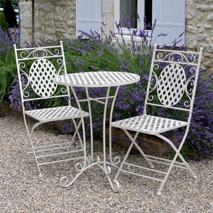 Set di Mobili da Giardino <span class=keywords><strong>in</strong></span> Metallo con <span class=keywords><strong>Tavolo</strong></span> e Sedie per Patio, Terrazza e Tempo Libero - Product Image 2