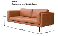 Vente chaude Ensemble de canapés de salon simples et confortables Canapé-lit et causeuse de Turquie