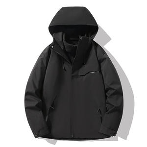 <span class=keywords><strong>Veste</strong></span> d'hiver chaude <span class=keywords><strong>imperméable</strong></span> coupe-vent à col montant amovible trois-en-un pour femmes et hommes, doublée de polaire, décontractée, automne-hiver - Product Image 6