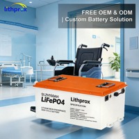 Nouvelle technologie LiFePO4, batterie pour fauteuil roulant 51.2V150AH LiFePO4, protection contre les courts-circuits, protection contre les surcharges pour scooter de mobilité