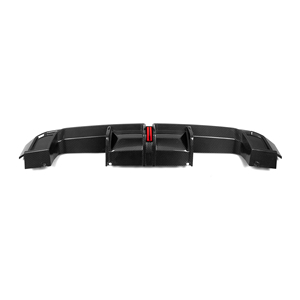Diffuseur de pare-chocs arrière en fibre de carbone sèche 100% style <span class=keywords><strong>SQ</strong></span> pour BMW M3 G80 4 portes/M4 2 portes 2021+ avec éclairage LED - Product Image 3