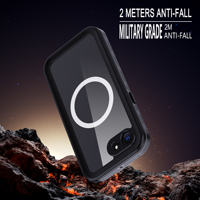 Nouveau 360° Extérieur °   Étui de téléphone magnétique sans fil anti-chute, anti-poussière, entièrement protégé, étanche IP68 pour iPhone 16E/17E universel