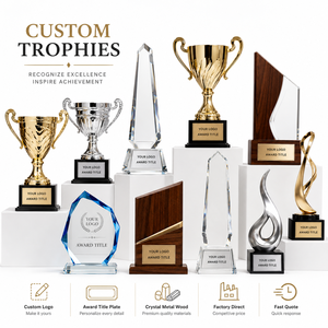 Custom Marble Wooden <b>Trophy</b> Award for Employee Appreciation Team Building Corporate Festival <b>Plaque</b> Medal Cup - Product Image 1