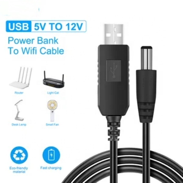 USB Cable Boost Line DC 5V to DC 12V/9V Step up Module USB Converter Adapter Cable 2.1X5.5MM Plug for arduino WIFI Router