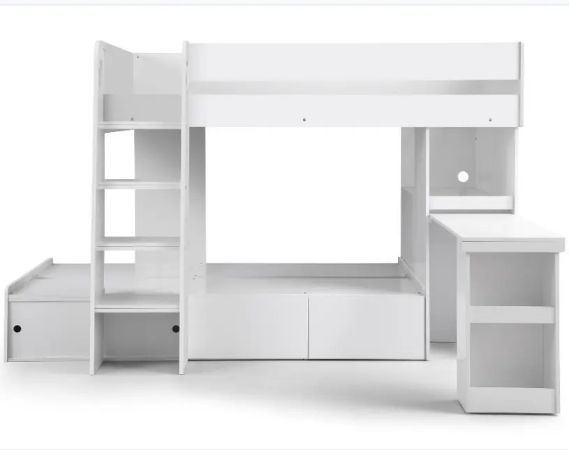 Meuble de chambre à coucher en bois blanc, lit superposé, Double pont, pour enfants et adultes, nouveauté