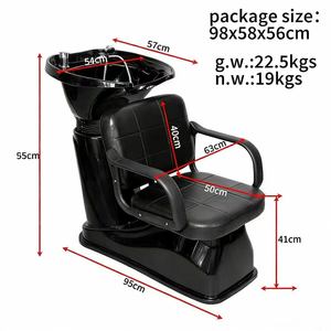 Sillón de Lavado de Cabello Semi-Reclinable para Belleza y Peluquería con Lavabo de Cerámica Ajustable, Pequeño y Sencillo - Product Image 5