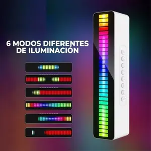 Barra de Sonido Inteligente RGB con Control por Aplicación, Bluetooth, Batería Recargable y Luces LED Multicolores para el Entretenimiento en el Hogar Moderno - Product Image 6